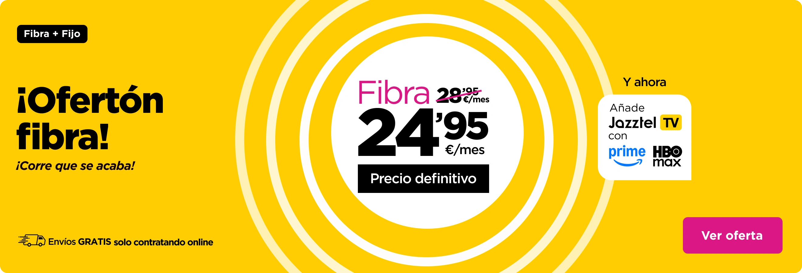 Ofertas de fibra óptica de Jazztel