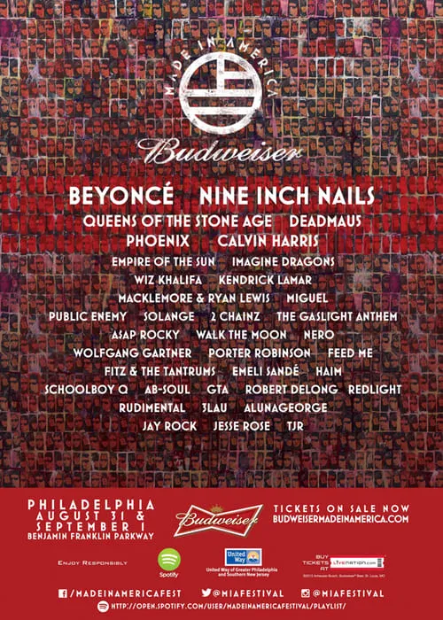 Poster de Nine Inch Nails :  Budweiser Made In America Festival